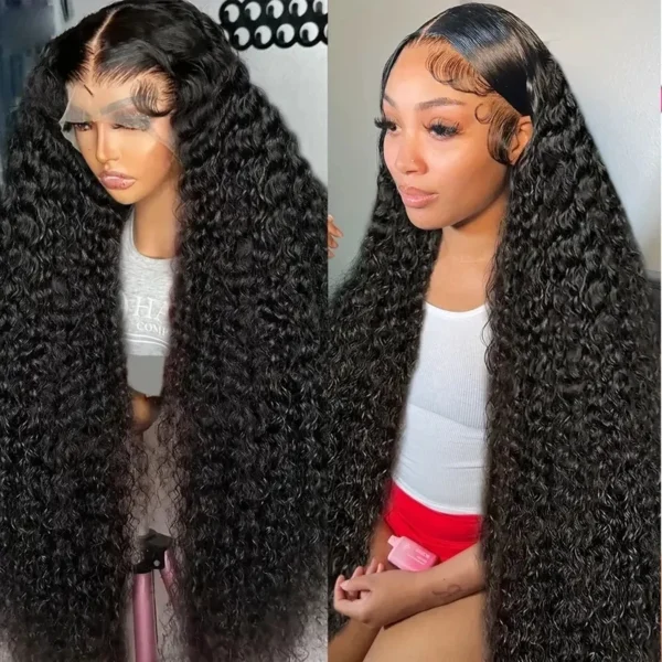 Water Wave 13x6 HD Lace Front Wig, 30 Inch Curly Remy Hair for Black Women