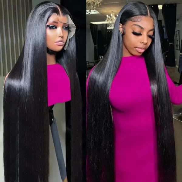 Long Wigs 13x4 Lace Frontal Brazilian Human Hair Smooth