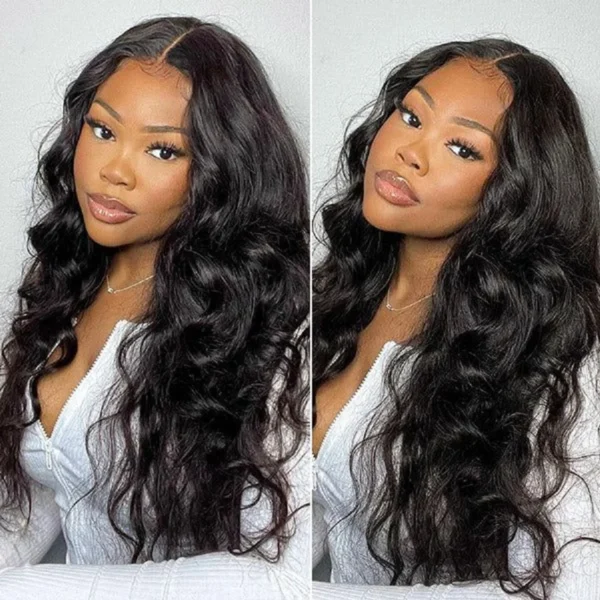 Long Black Hair Wig Body Wave 13x6 HD Lace Frontal Wig
