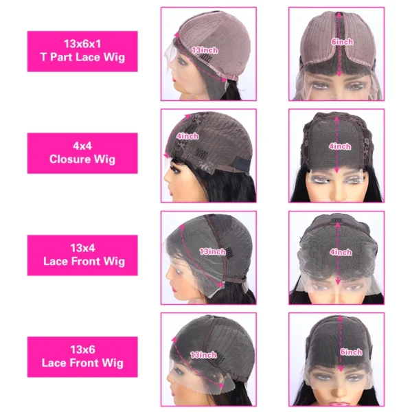 Long Black Hair Wig Body Wave 13x6 HD Lace Frontal Wig - Image 11