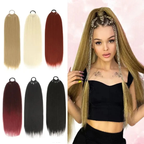 Long Wigs, Ponytail Synthetic Hair Extensions, 24 Inch Hairpiece - Image 2