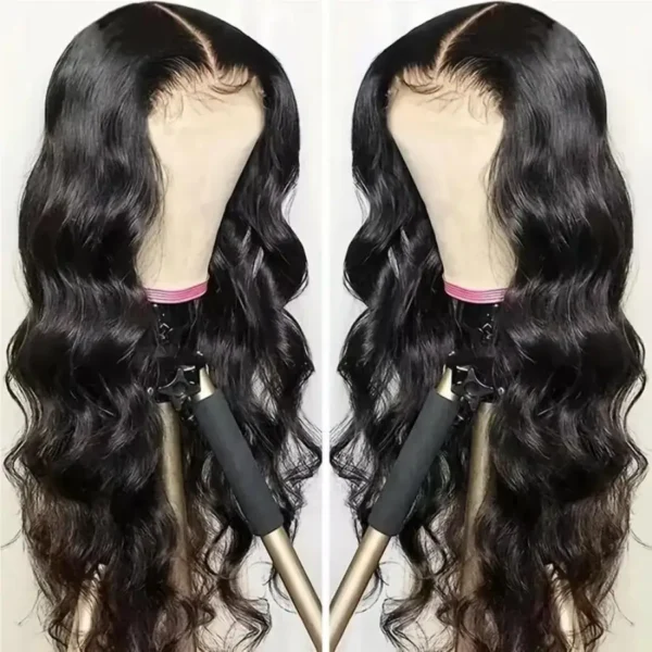 Long Black Hair Wig Body Wave 13x6 HD Lace Frontal Wig - Image 7
