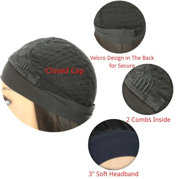 Long Black Hair Wig Body Wave Headband Synthetic Bouncy Wavy - Image 6