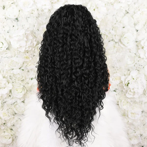 Long Wigs 13*4 Lace Front Afro Curly Synthetic Wig Elegant - Image 2