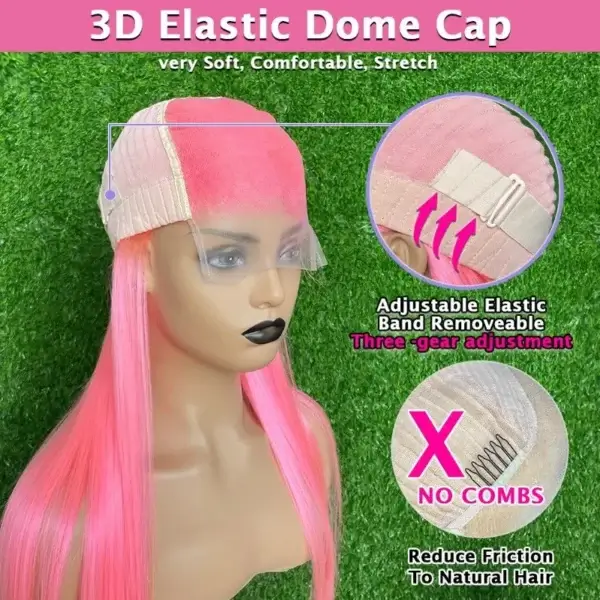 Long White Hair Wig Platinum Blonde 13x4 Lace Front Wig - Image 4