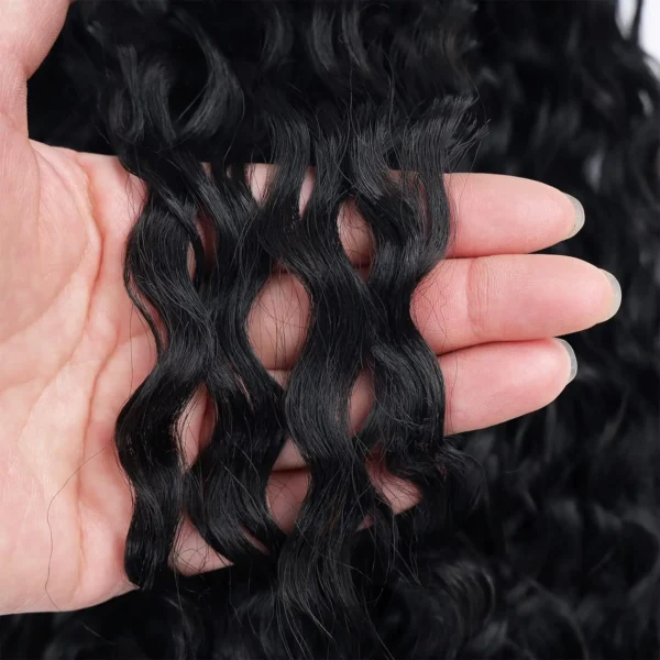 Long Wigs Synthetic Afro Drawstring Ponytail 22 Inch Curly Wave - Image 9