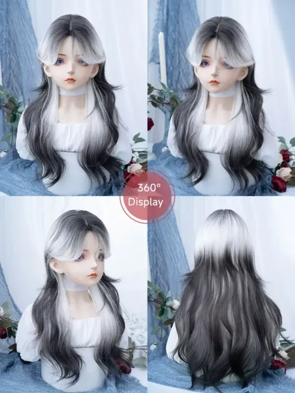 Long White Hair Wig 28Inch Wavy Heat Resistant For Women - Image 6